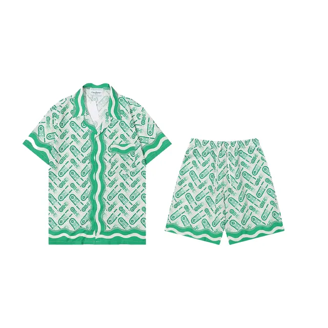 Casablanca Printed Short Set Key Pattern