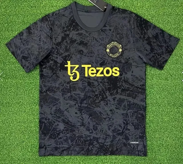 Adidas Manchester United Jersey Tezos Sponsor Black