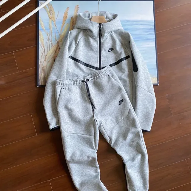 Nike Tech Fleece Hoodie and Joggers Heather Grey