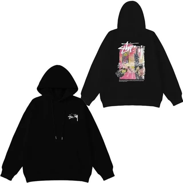 Stüssy Hooded Sweatshirt Graphic Print