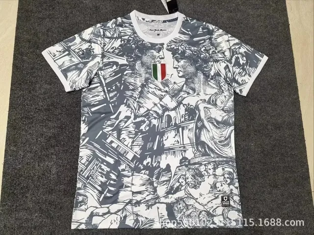 Graphic Tee Art Print with Italian Shield
