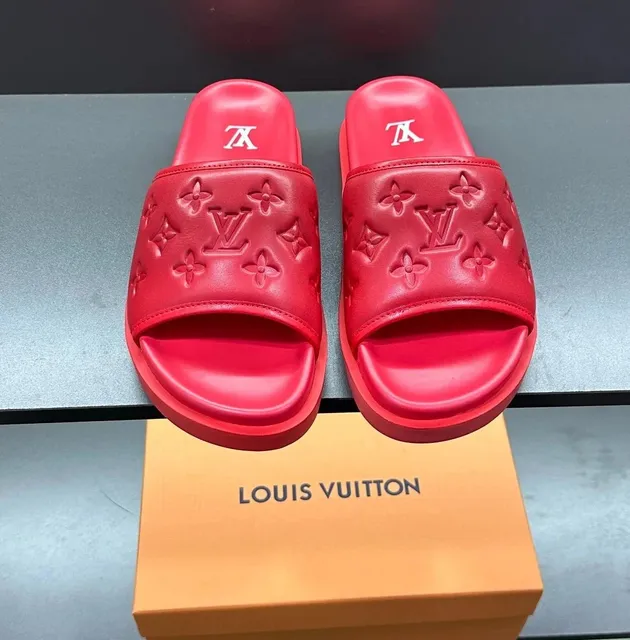 Louis Vuitton LV Pool Slide Monogram Embossed