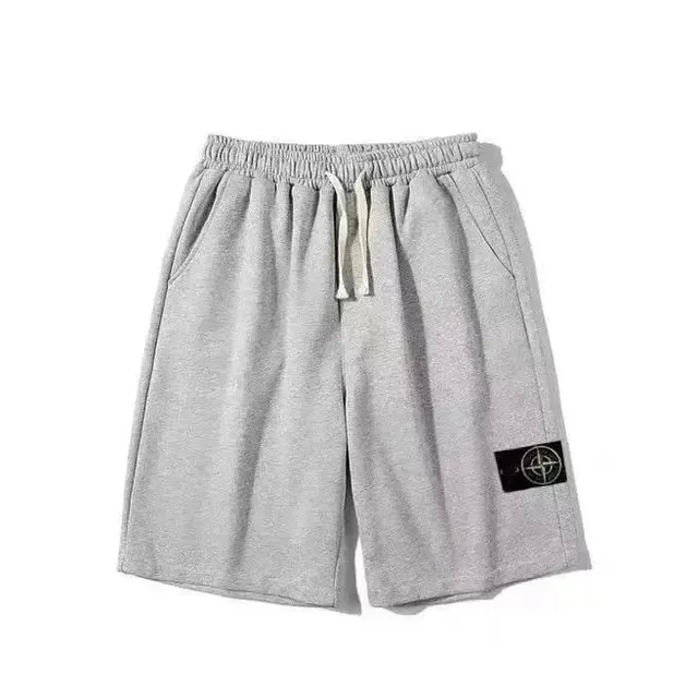 Stone Island Logo Patch Shorts Heather Grey
