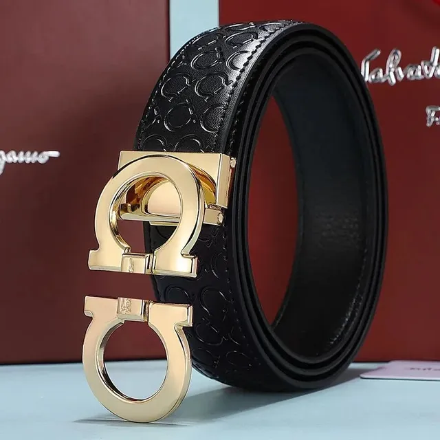 Ferragamo Gancini Belt Embossed Logo