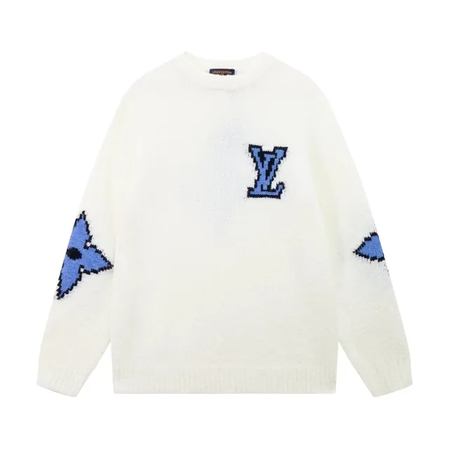 Louis Vuitton Knit Sweater LV Monogram & Flower Motif