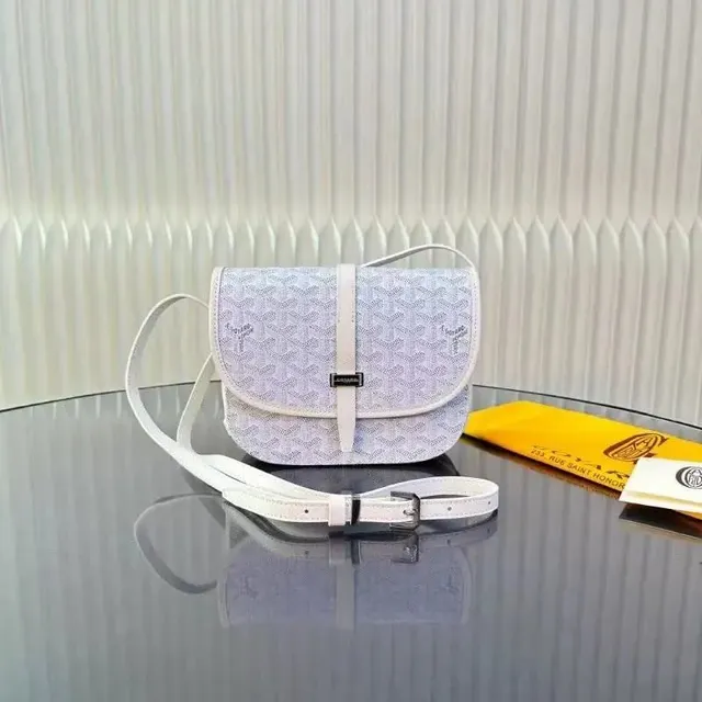 Goyard Saint Louis Bag White Goyardine Canvas