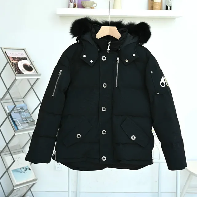 Moncler Puffer Jacket Fur-Trimmed Hood