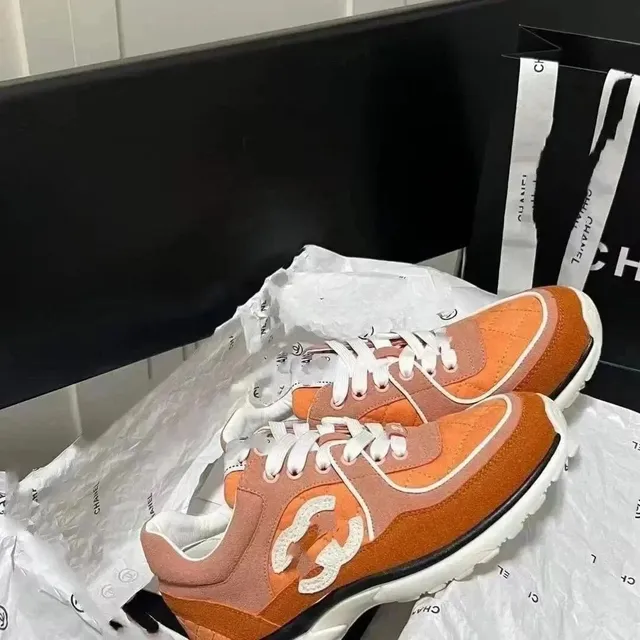 Chanel Trainer Orange Suede