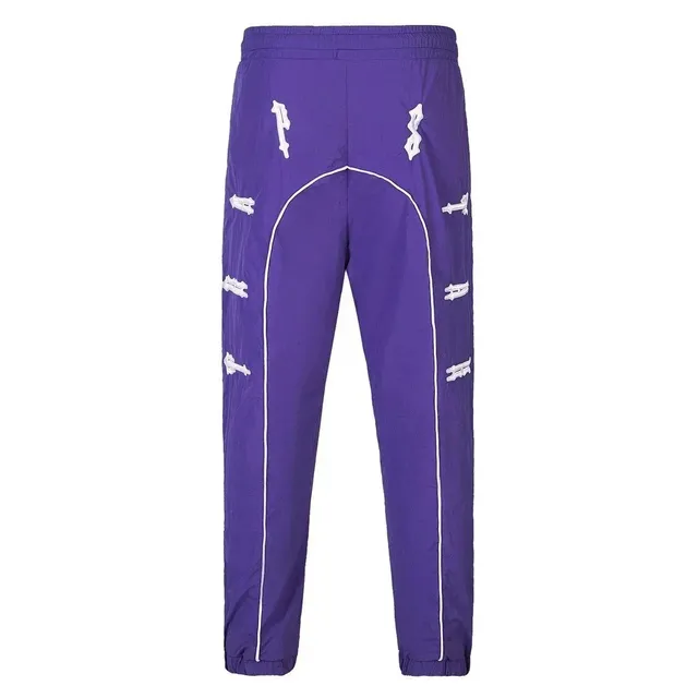 Palm Angels Track Pants Bone Logo Print
