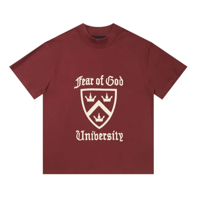 Fear of God University Tee Crimson Shield