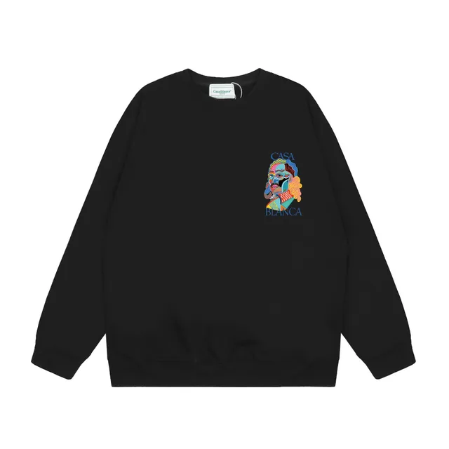 Casablanca Crewneck Sweatshirt Multicolor Portrait Print
