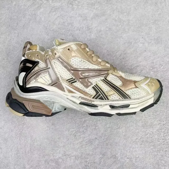 Balenciaga Triple S Beige Mesh and Leather