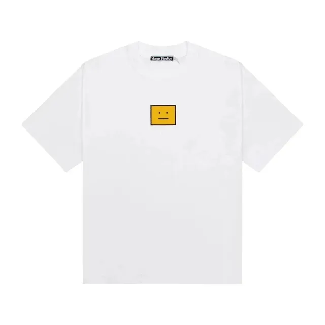 Acne Studios Face Logo T-Shirt Yellow Face