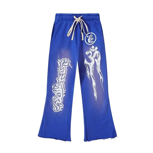 Broken Planet Flared Sweatpants Om Symbol Print