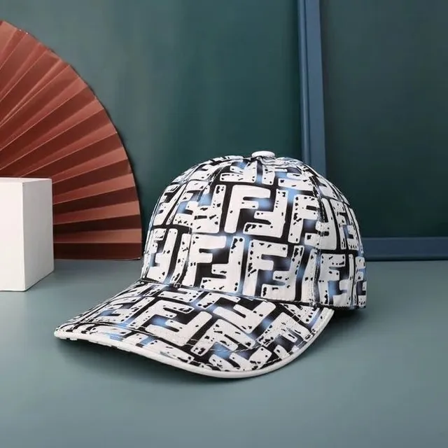 Fendi Baseball Cap FF Logo Print White/Black