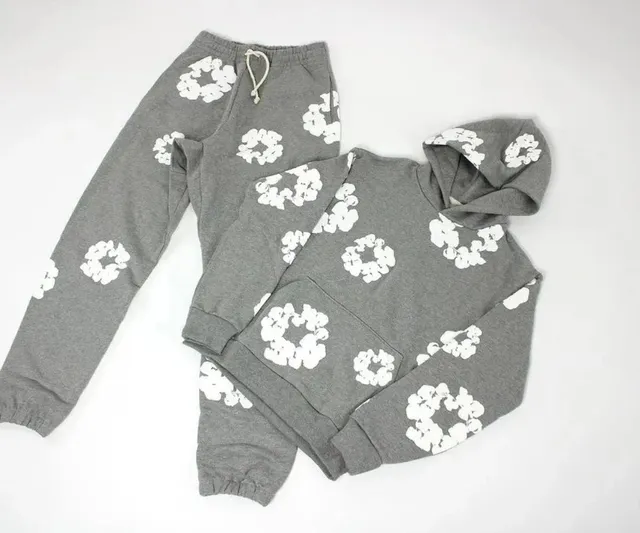 Hoodie and Joggers Set Floral Print