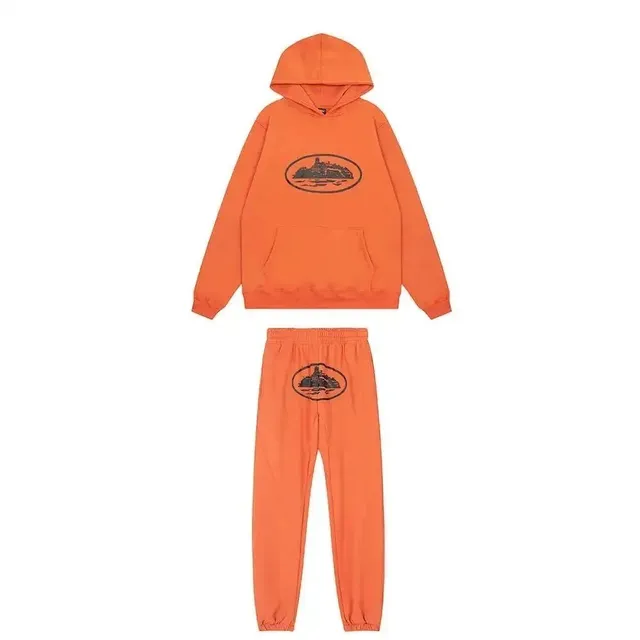Corteiz Hoodie and Joggers Set Cruise Ship Logo