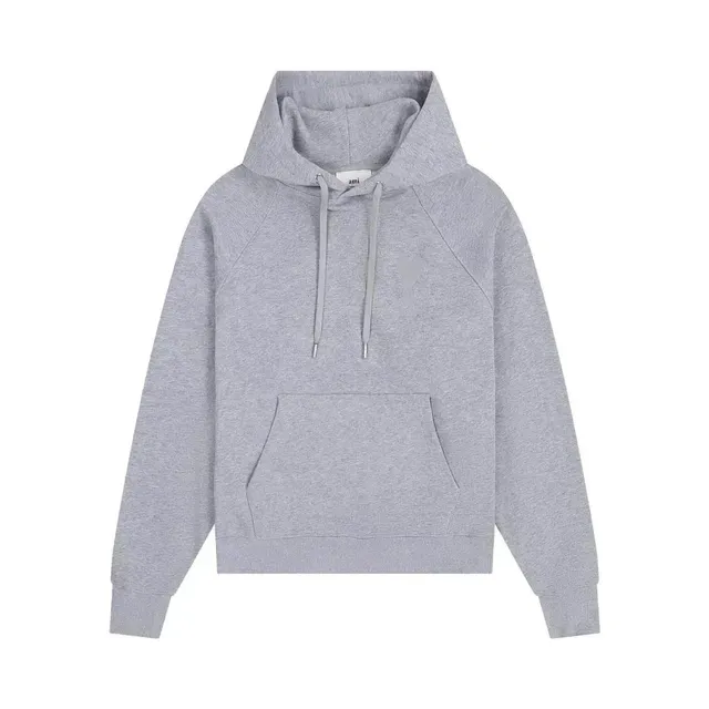 AMI Paris Hoodie Heather Grey