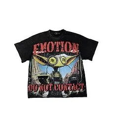 Graphic T-Shirt Emotion Do Not Contact Print