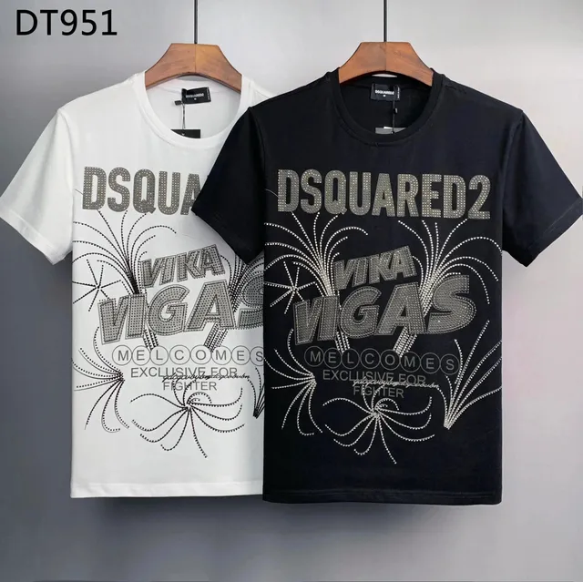 Dsquared2 Graphic T-Shirt Vika Vigas Rhinestone Print