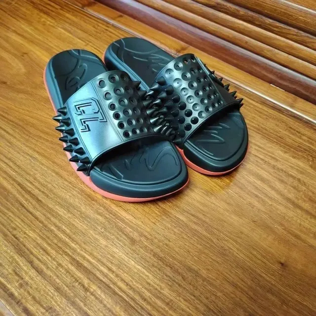 Christian Louboutin Louis Junior Spikes Spiked Slide