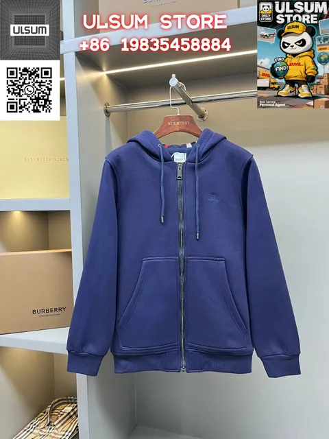 Burberry Zip-Up Hoodie Equestrian Knight Logo