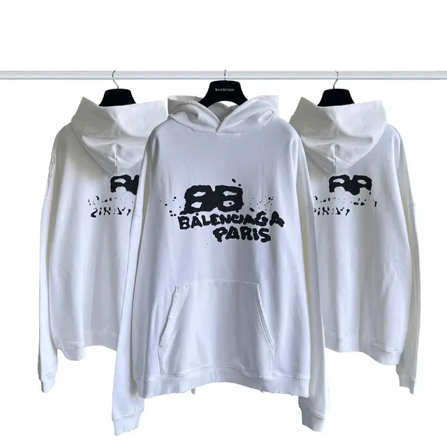 Balenciaga Hoodie BB Logo Print