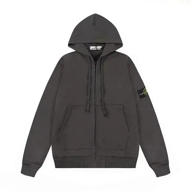 Stone Island Zip-Up Hoodie Compass Patch