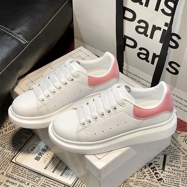 Alexander McQueen Oversized Sneaker White Pink