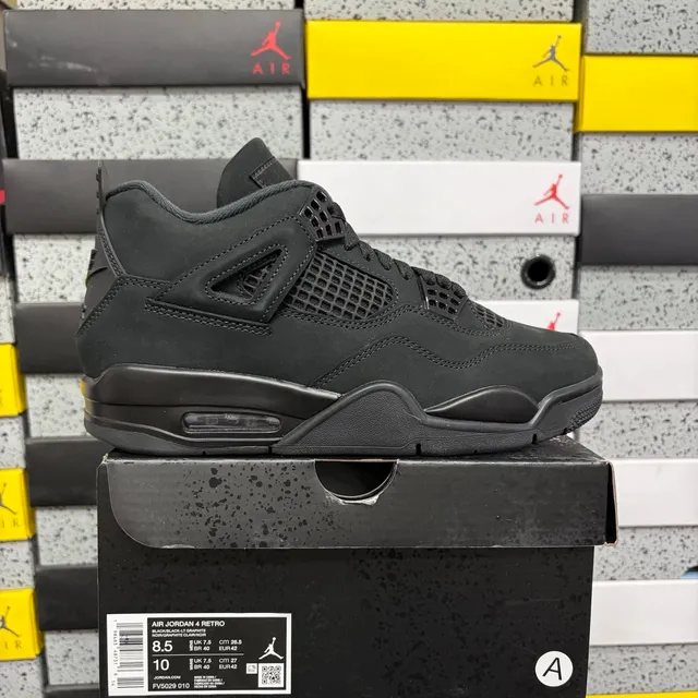 Air Jordan 4 Retro Black/Black-LT Graphite