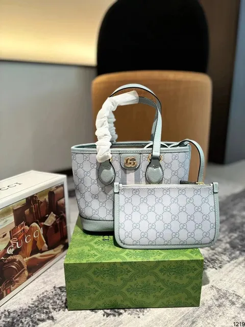 Gucci GG Marmont Mini Tote GG Supreme Canvas with Leather Trim