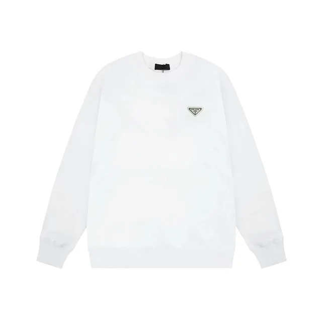 Prada Crewneck Sweatshirt Logo Patch