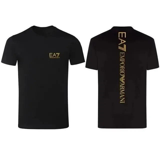 Emporio Armani EA7 T-Shirt Gold Logo