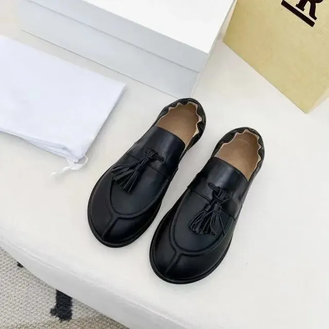 Loewe Tassel Loafer Black Leather