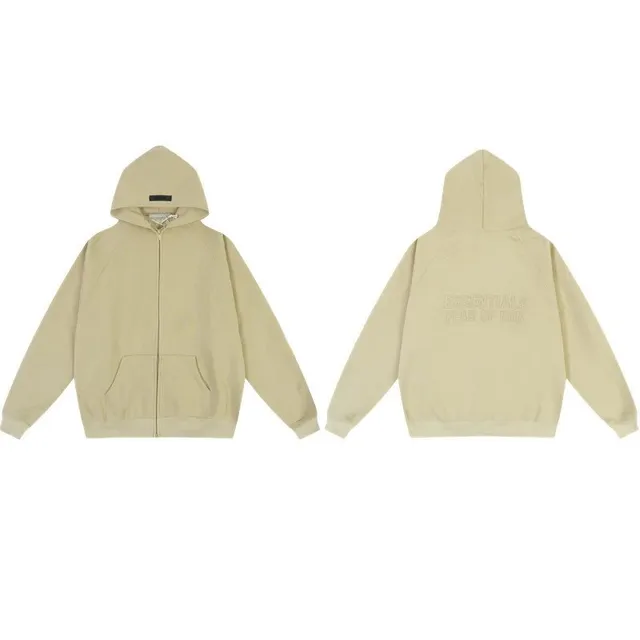 Fear of God Essentials Zip-Up Hoodie Essentials Logo