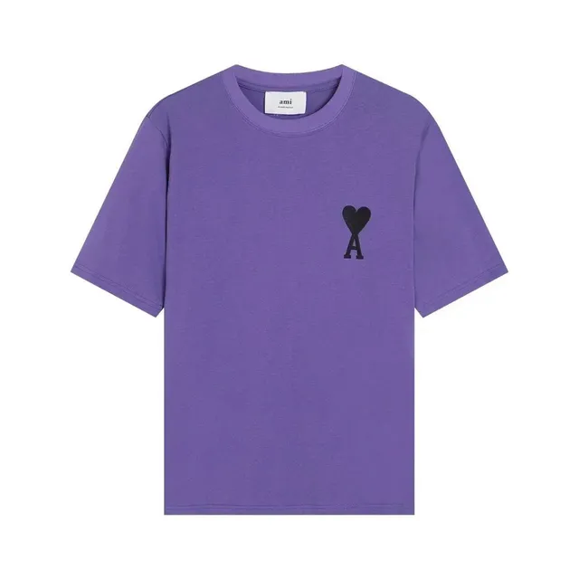 AMI Paris Heart Logo T-Shirt Black Heart A