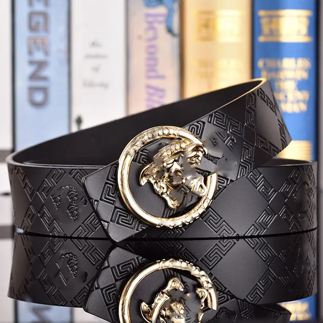 22 # Gold Buckle+Antique Medusa Black