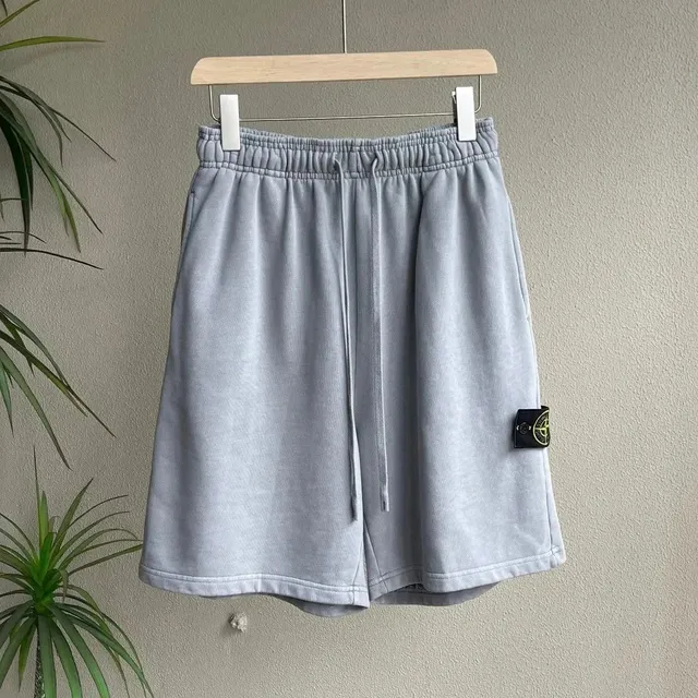 Stone Island Cotton Jersey Shorts Light Grey