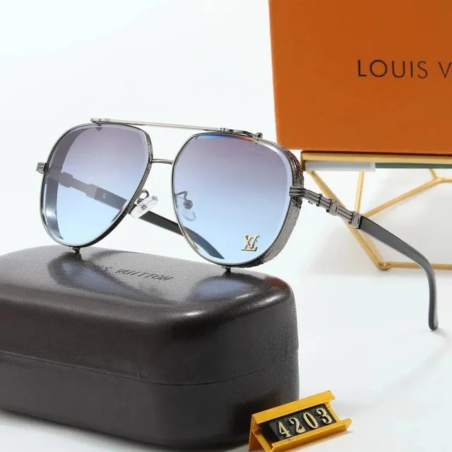 Louis Vuitton Aviator Sunglasses Gradient Blue Lens