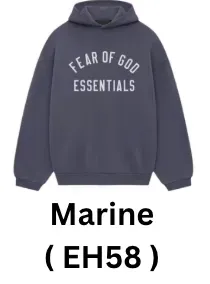 Fear of God Essentials Hoodie Marine