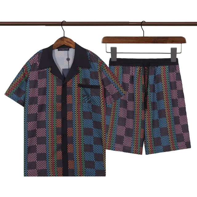 Louis Vuitton Checkered Knit Set Multicolor Grid Pattern