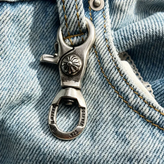Chrome Hearts Cross Logo Clip Sterling Silver