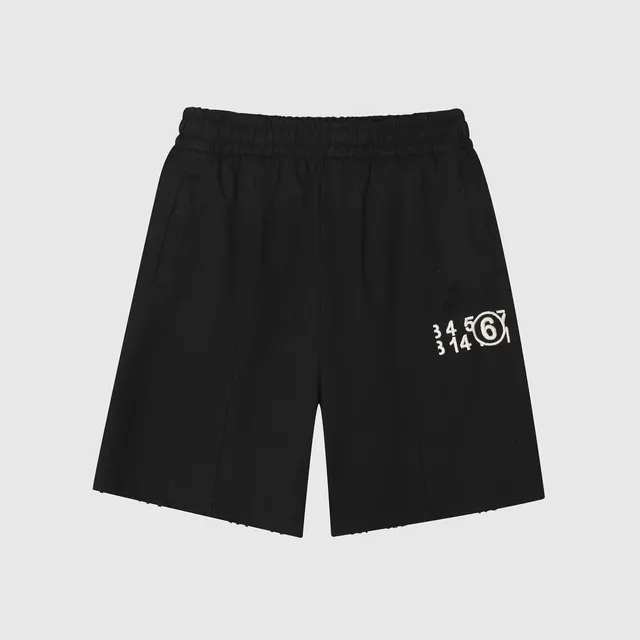 Maison Margiela Logo Shorts White Numeric Print