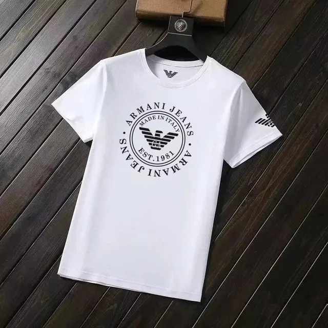 Emporio Armani Logo Tee Circle Eagle Print