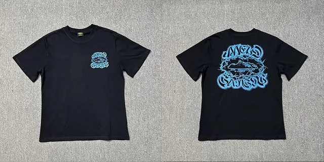 3219 black printed blue