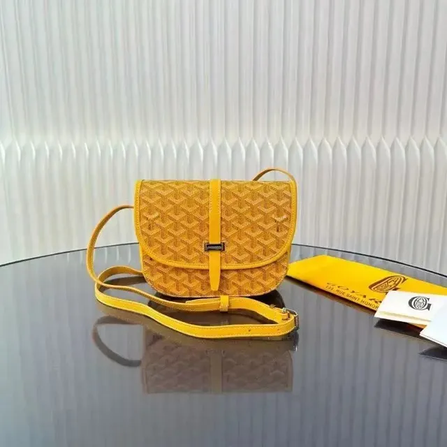 Goyard Saint Louis Yellow Goyardine Canvas
