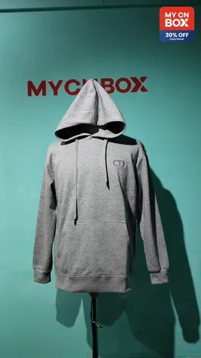 Pure cotton-pullover style light gray-grey cd