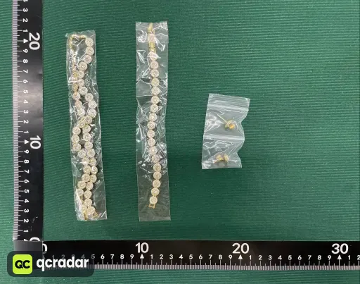 白水晶罗马黄金【项链手链耳钉】套装