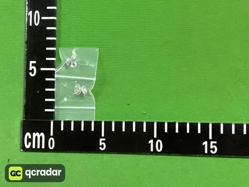 白水晶罗马白金耳钉