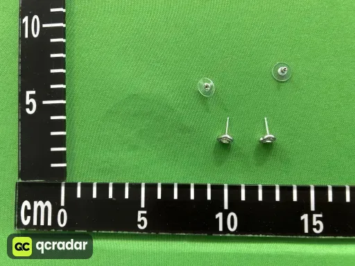 爱心罗马白金耳钉